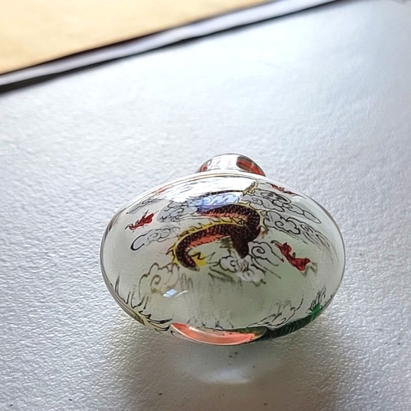 Vintage Chinese Art Glass Snuff Bottle - Picture 4 of 5